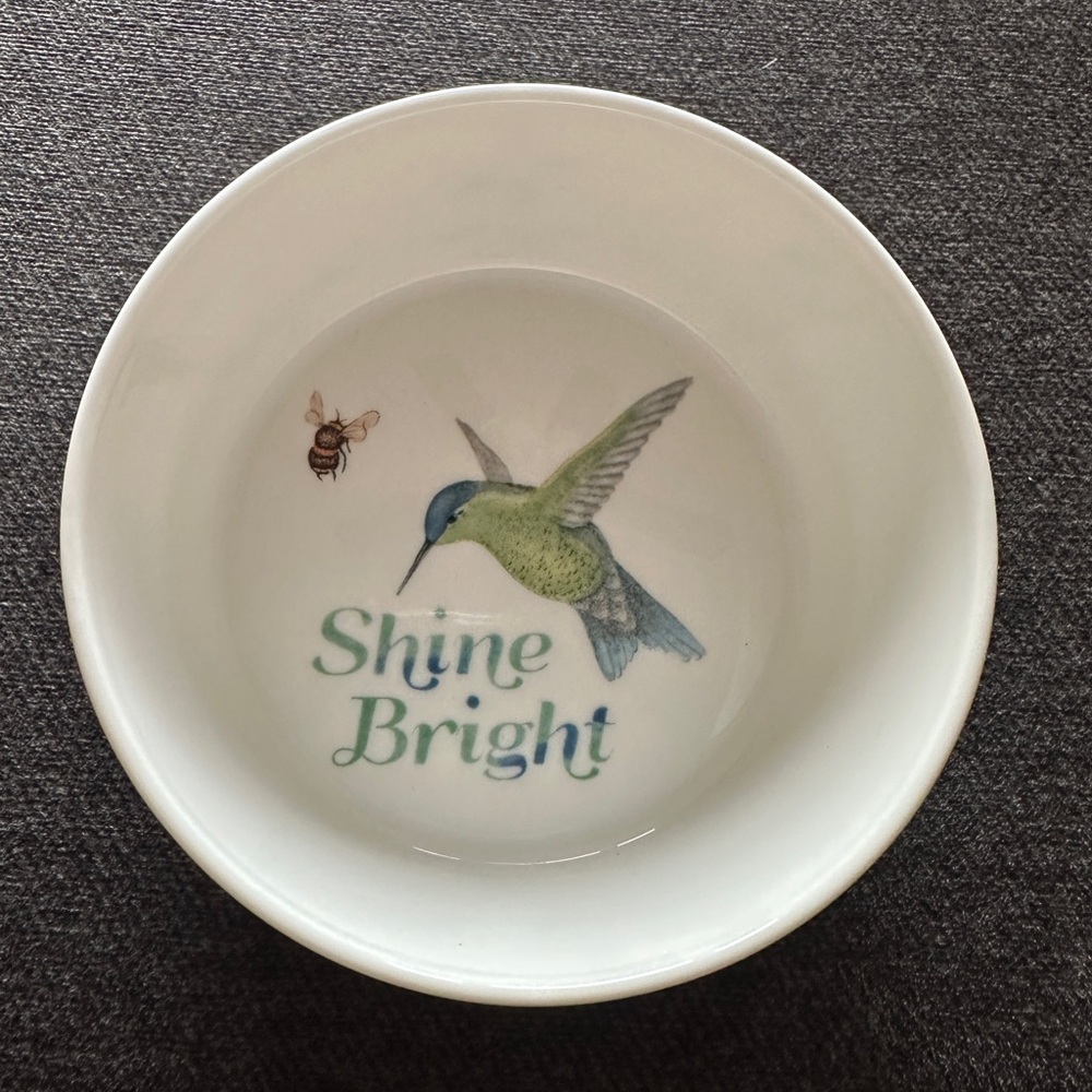 Lenox Butterfly Meadow Shine Bright Hummingbird Porcelain Dish